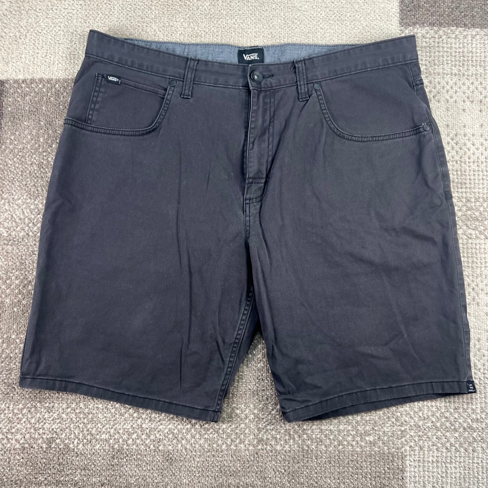 Vans Mens 38 Chino Shorts Charcoal Grey Skater Casual Flat Front VN0A3143